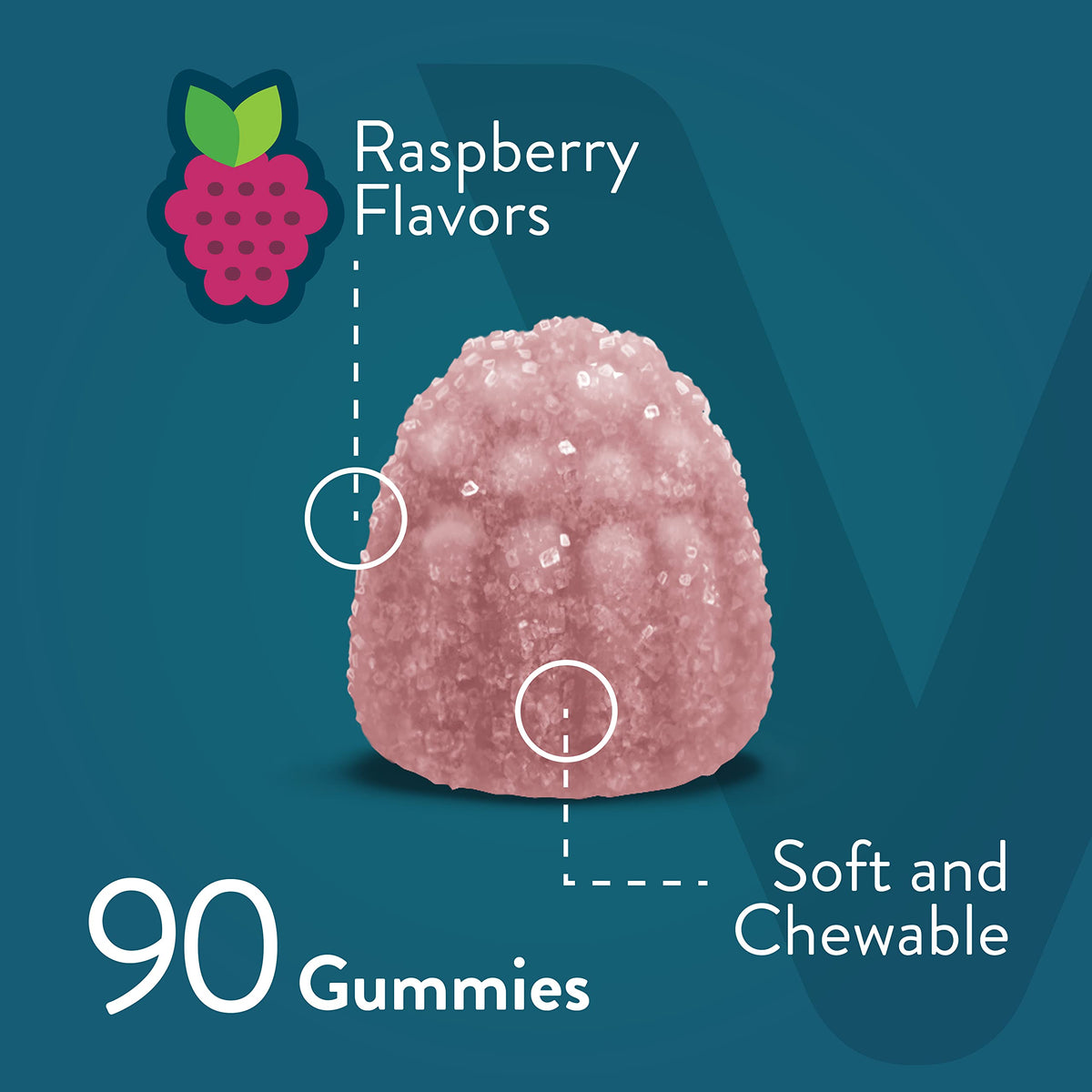 Viteey Calcium Magnesium Zinc Gummies with Vitamin D3 - 90 Gummies - image 3
