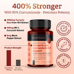Pureclinica Turmeric Curcumin 1100mg with Black Pepper - 180 Tablets - image 3