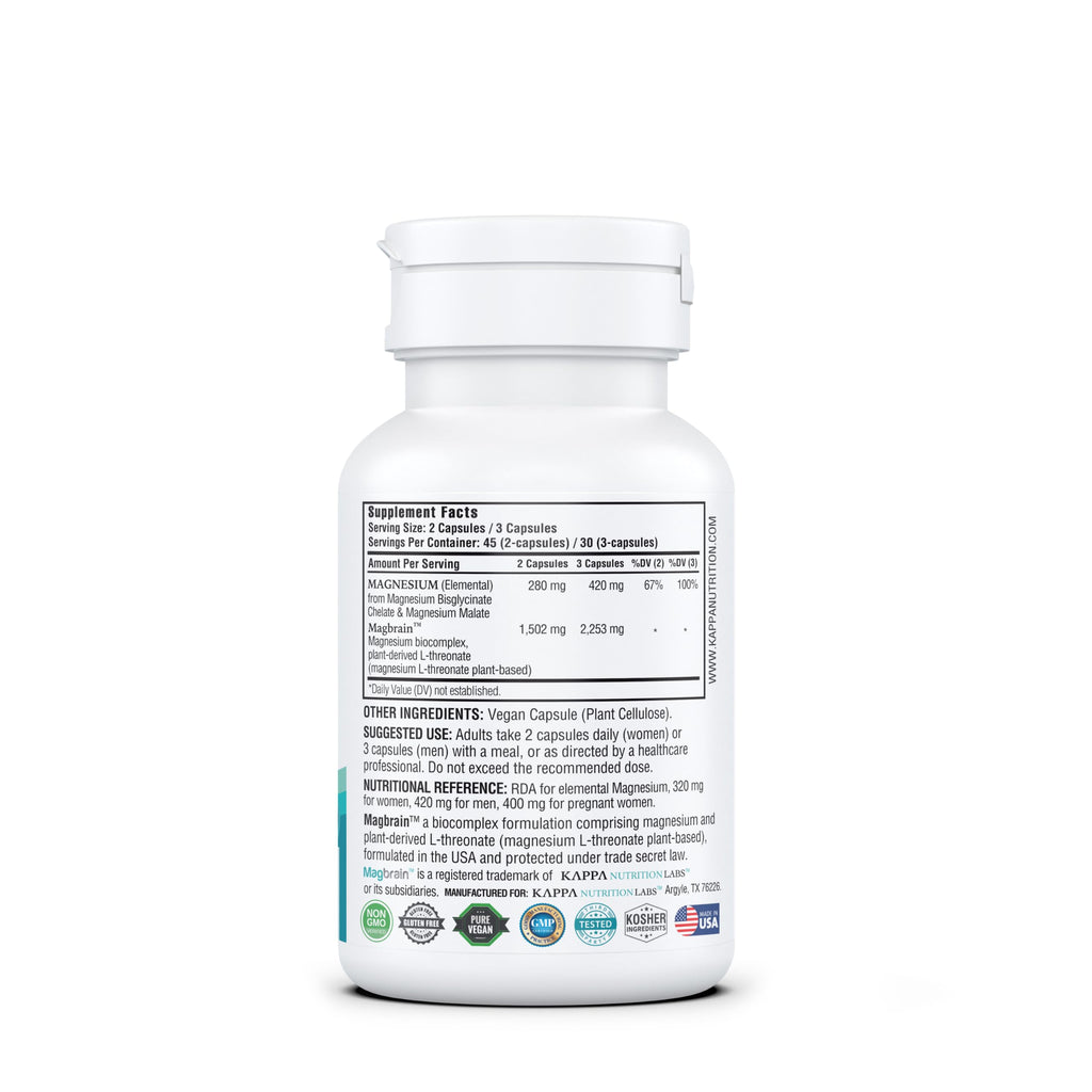 KAPPA NUTRITION Magnesium L-Threonate Plant-Based 3 in 1