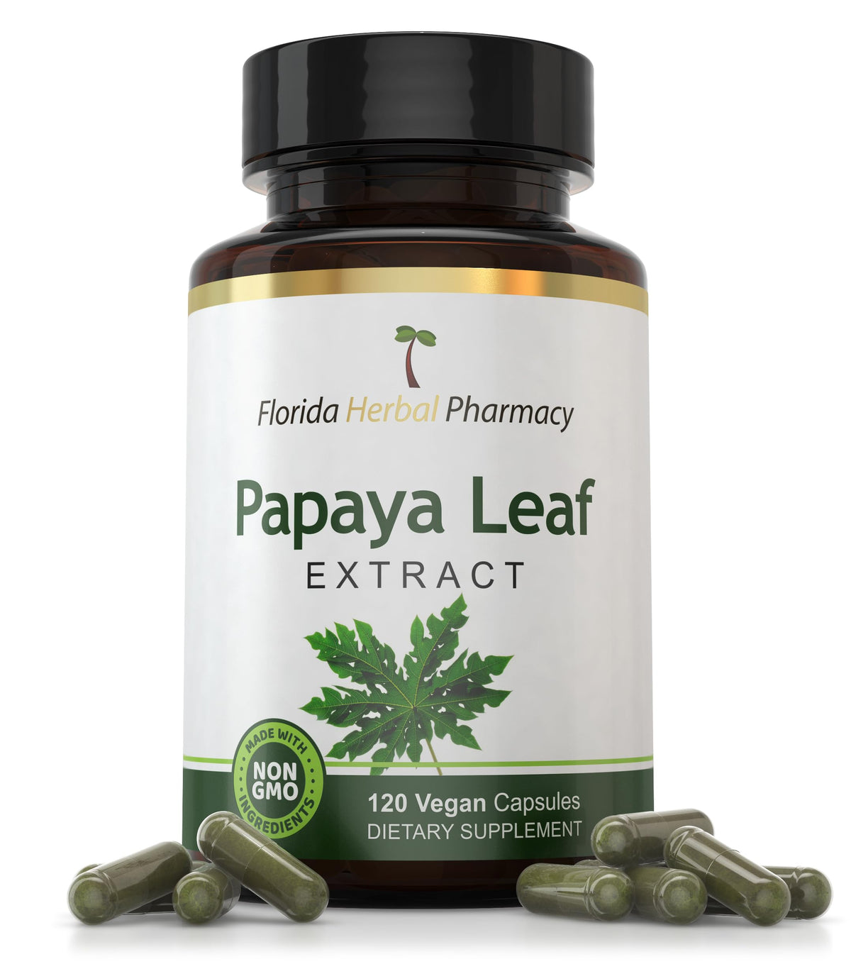 Florida Herbal Pharmacy Papaya Leaf Extract 10:1 - 120 Capsules