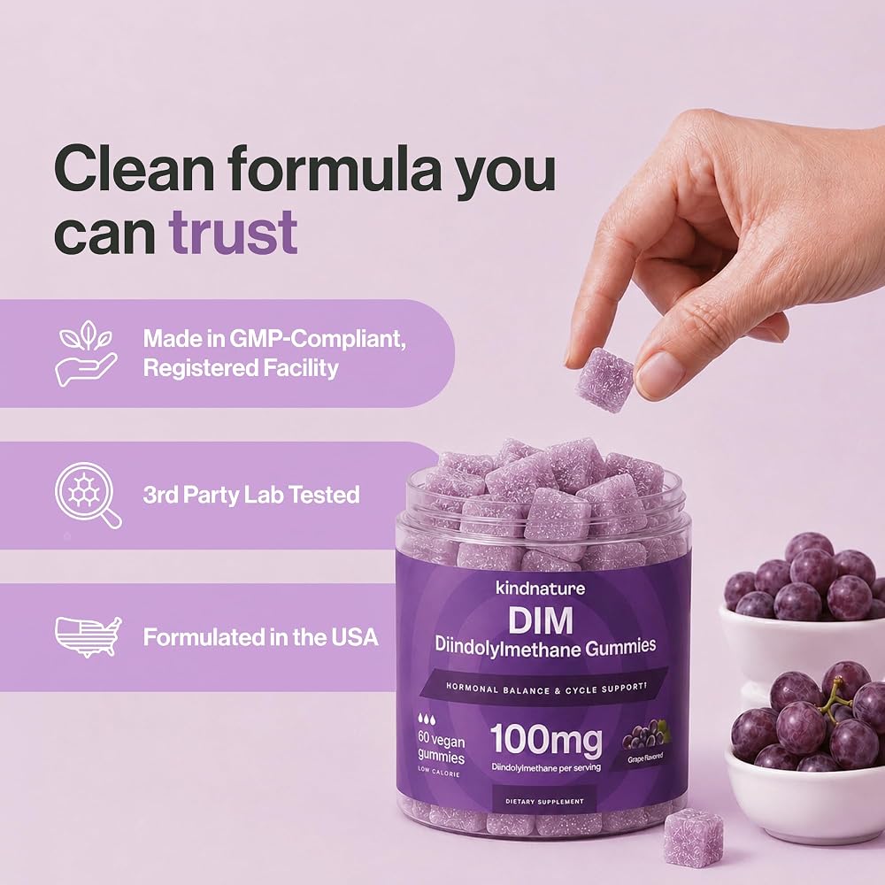 kindnature DIM Gummies 100mg Hormone Balance Support - 60 Gummies - image 6