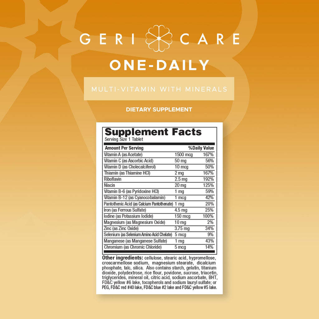 GeriCare One-Daily Multi-Vitamin & Minerals