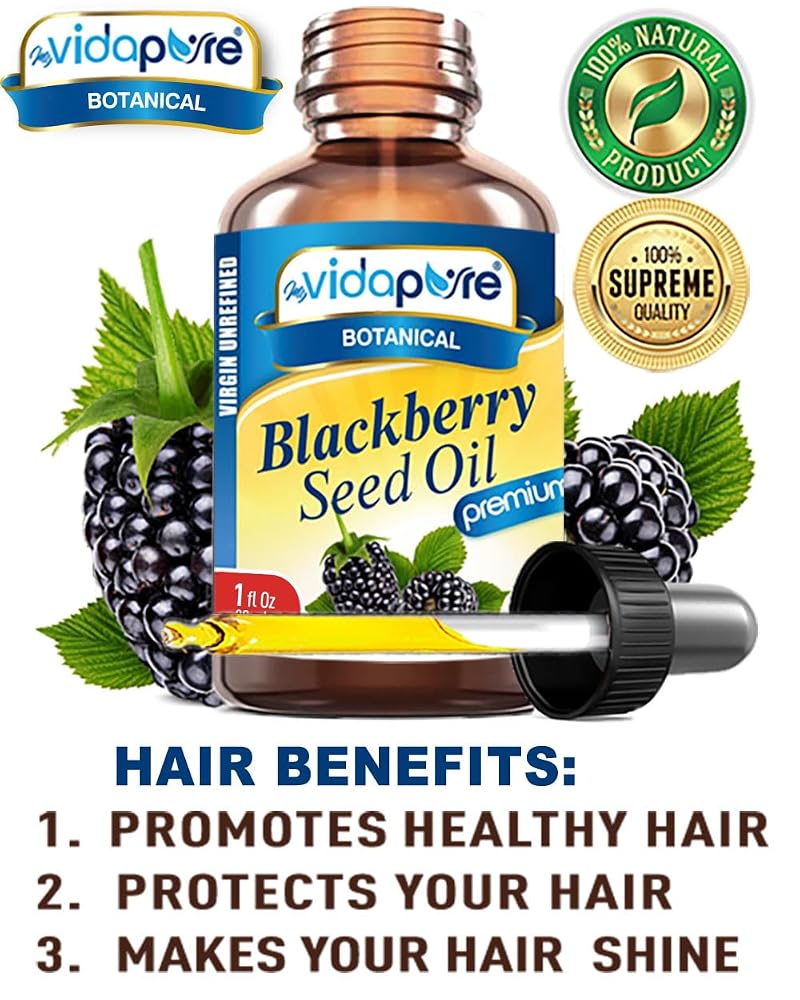 MYVIDAPURE BlackBerry Seed Oil Wild Growth RAW 100% Pure Virgin - image 9