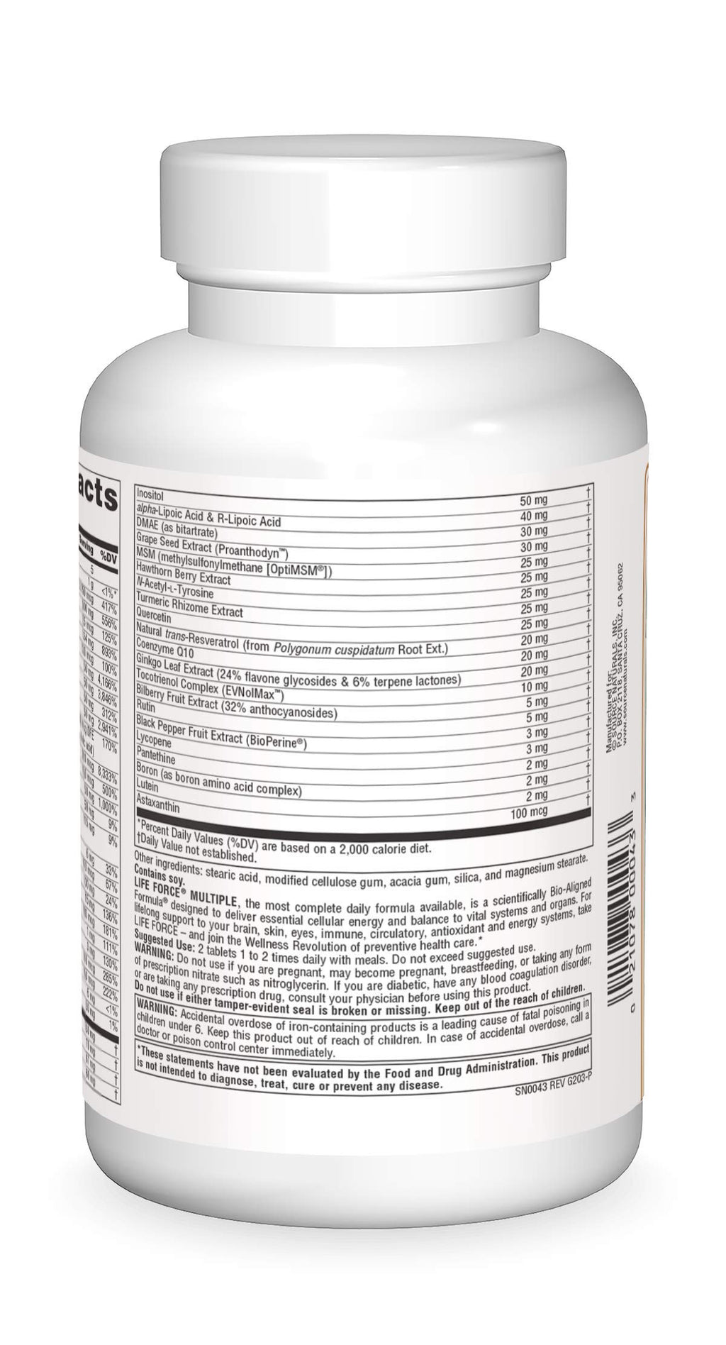 Source Naturals Life Force Multiple Tablets