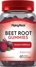 Piping Rock Beet Root Gummies Nitric Oxide Supplement - 60 Count