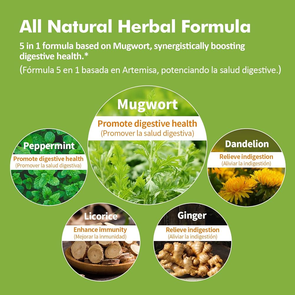 Nurbetoxa Mugwort Herb Extract Drops Digestive Support - 2 Fl Oz - image 4