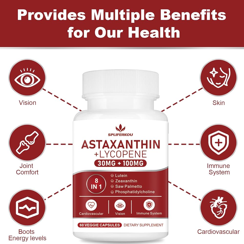 Spliferkou Astaxanthin and Lycopene Antioxidant - 60 Capsules - image 4
