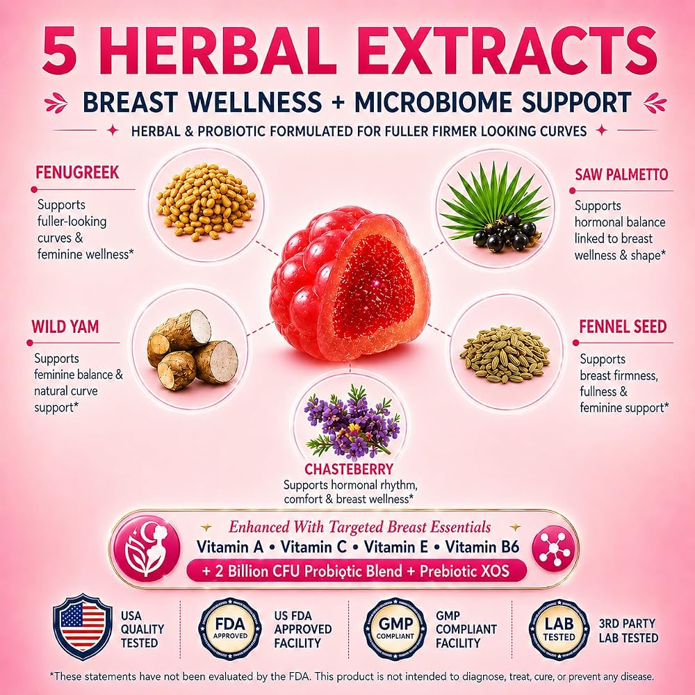 Biotics2 Bloom10 Breast Gummies for Women Bust Support & Health MAX