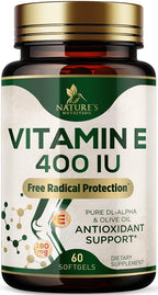 Nature's Nutrition Vitamin E 180mg Per Serving - E Vitamins DL-Alpha