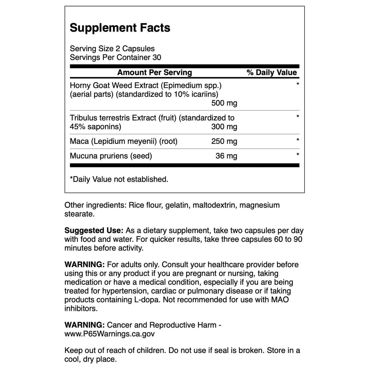 Swanson Horny Goat Weed Complex - 60 Capsules - image 2