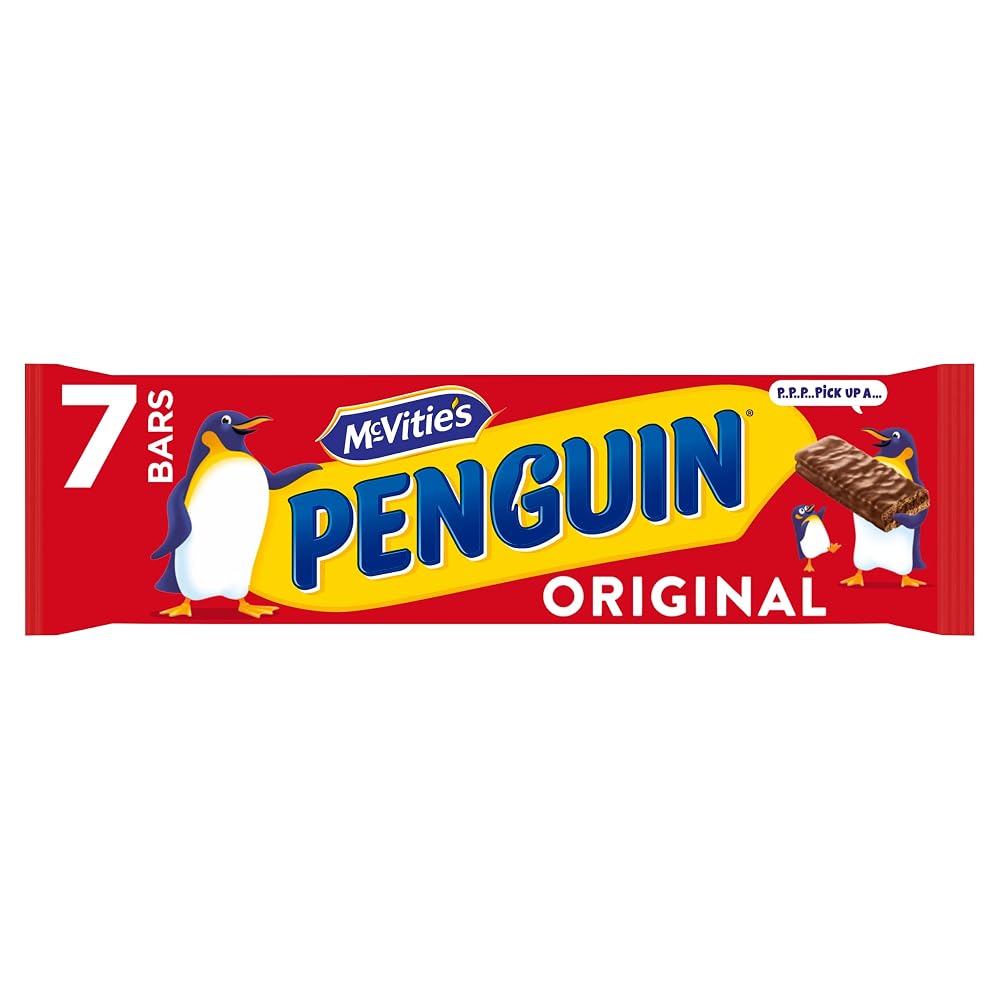 McVitie's Penguin Original Chocolate Biscuit Bars - 7 Bars (Pack of 2)