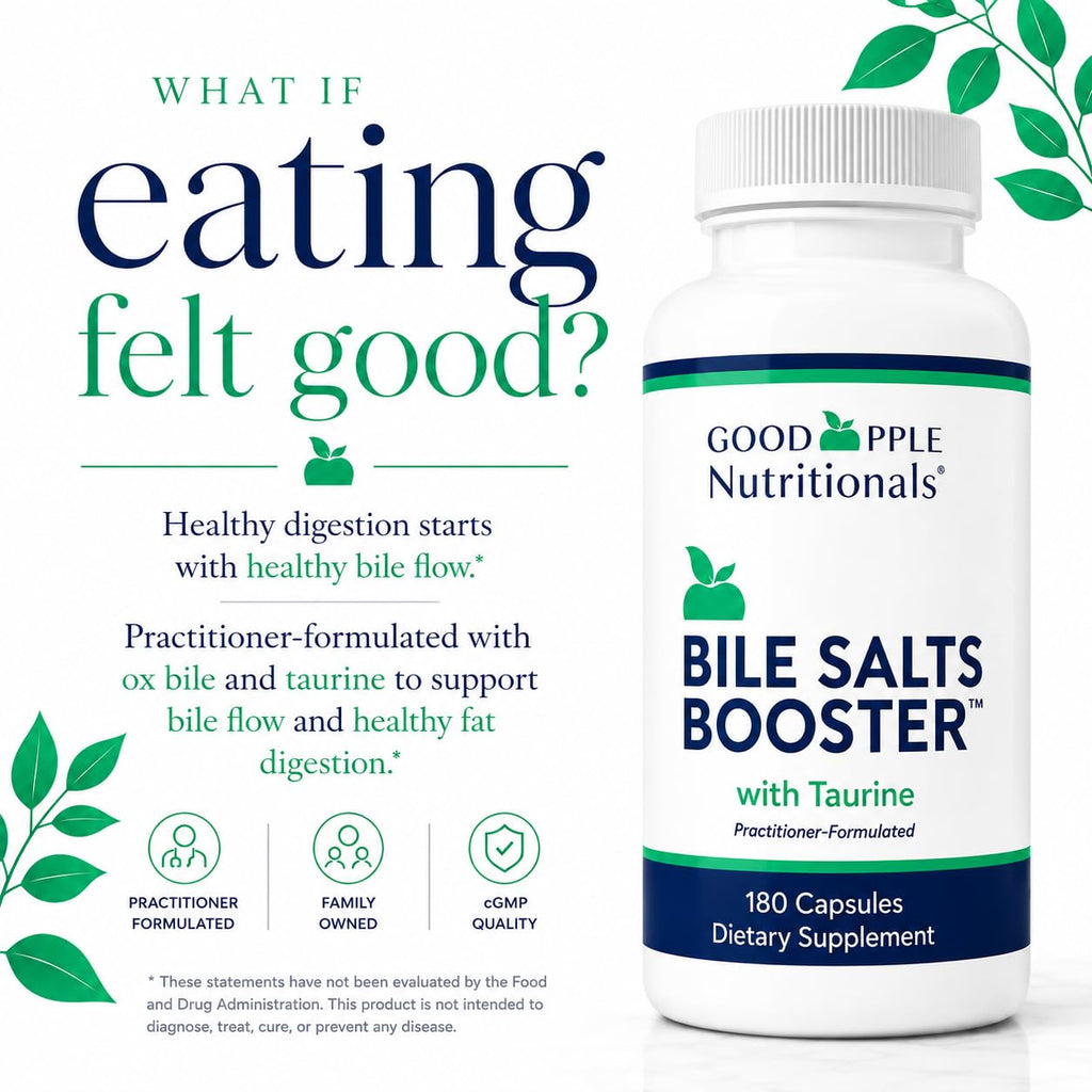 GoodApple Bile Salts Booster with Taurine - 180 Capsules - image 3