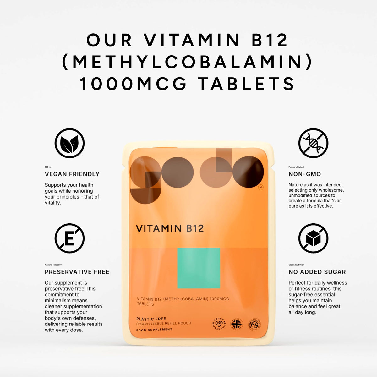 Fitness Health Vitamin B12 1000 MCG for Energy - 120 Tablets - image 3
