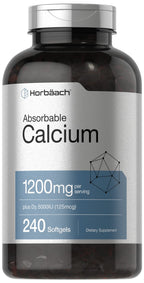 Horbäach Calcium 1200 mg with Vitamin D3 - 240 Softgels