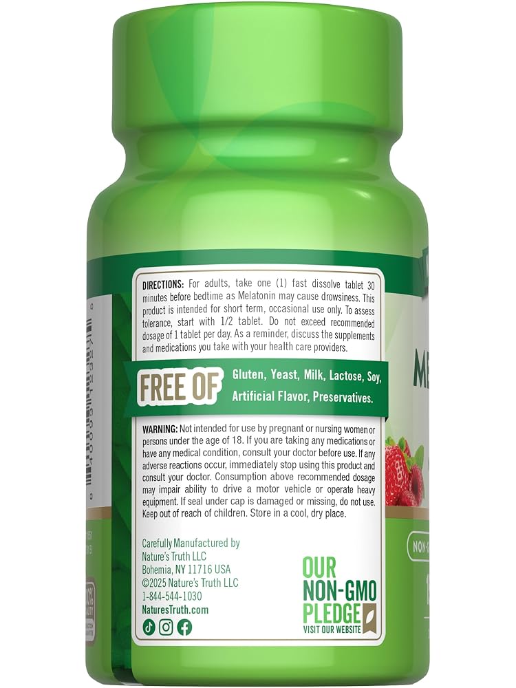 Nature's Truth Melatonin 12 mg Fast Dissolve - 150 Tablets - image 7