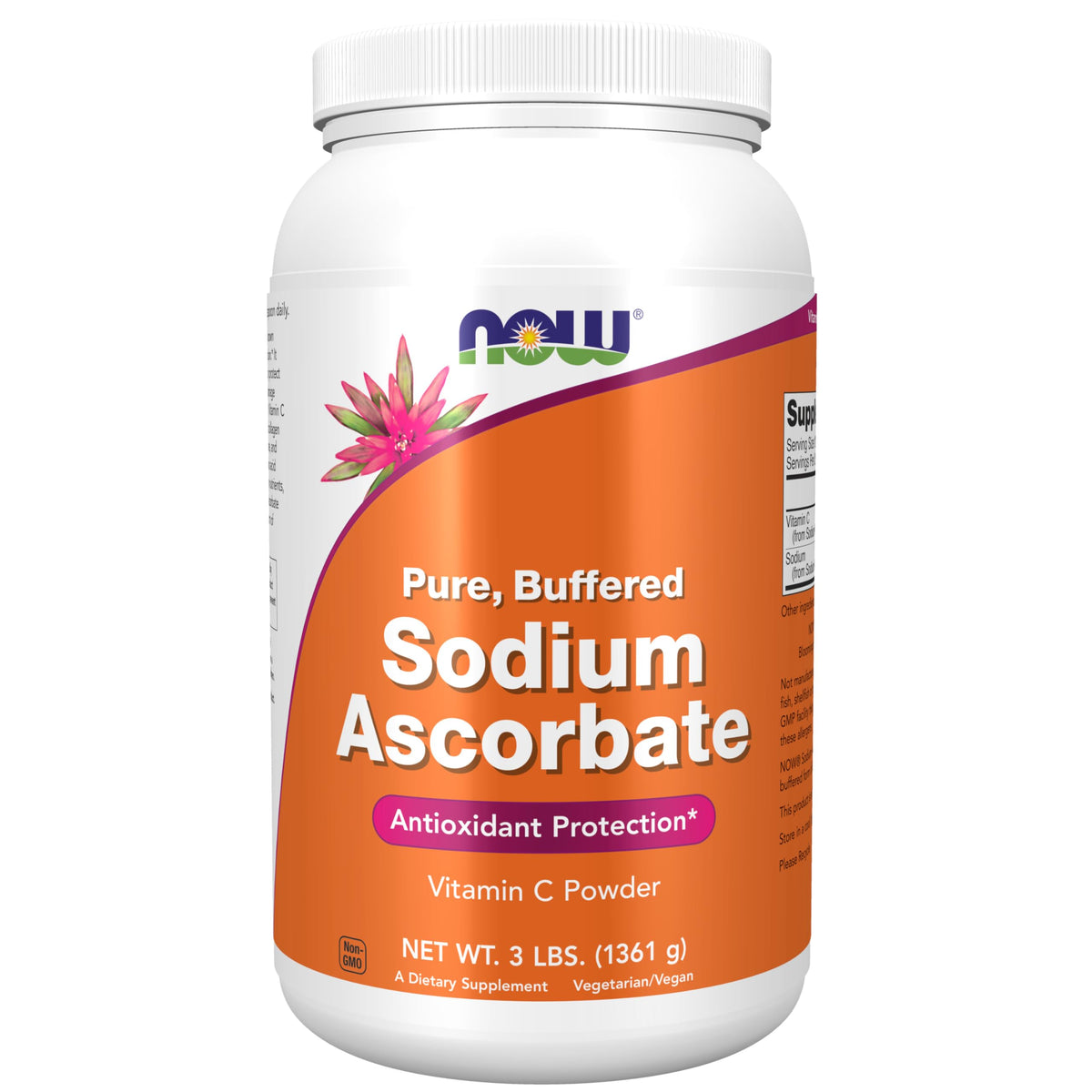 Now Foods Sodium Ascorbate Powder, Buffered, Antioxidant Protection