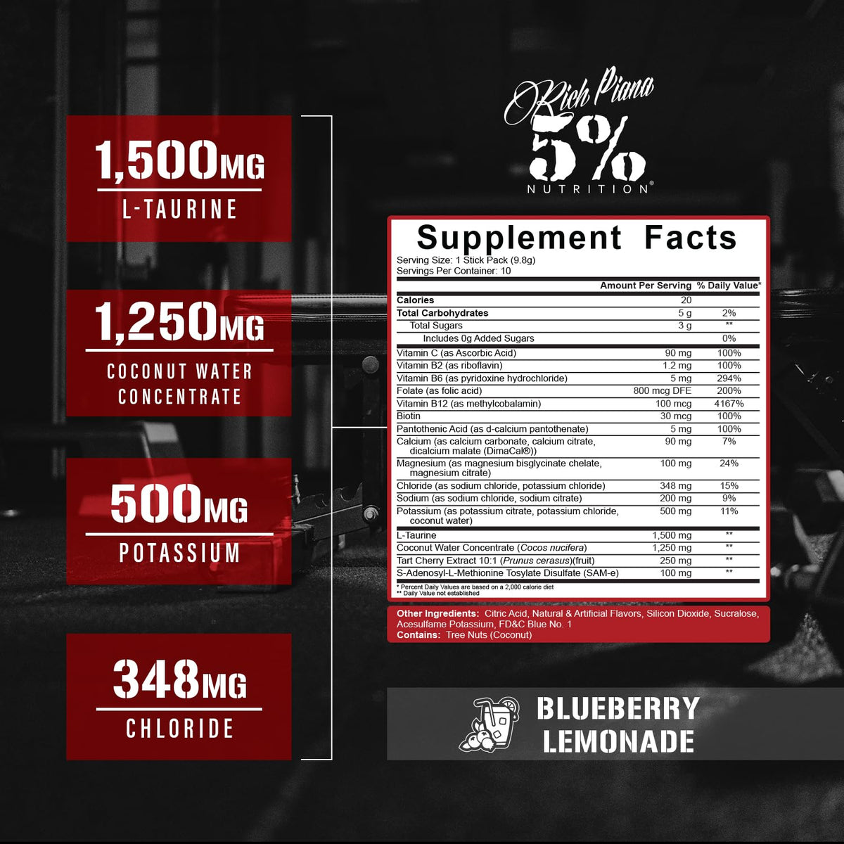 5% Nutrition Hydrate Stick Electrolytes Powder Packets
