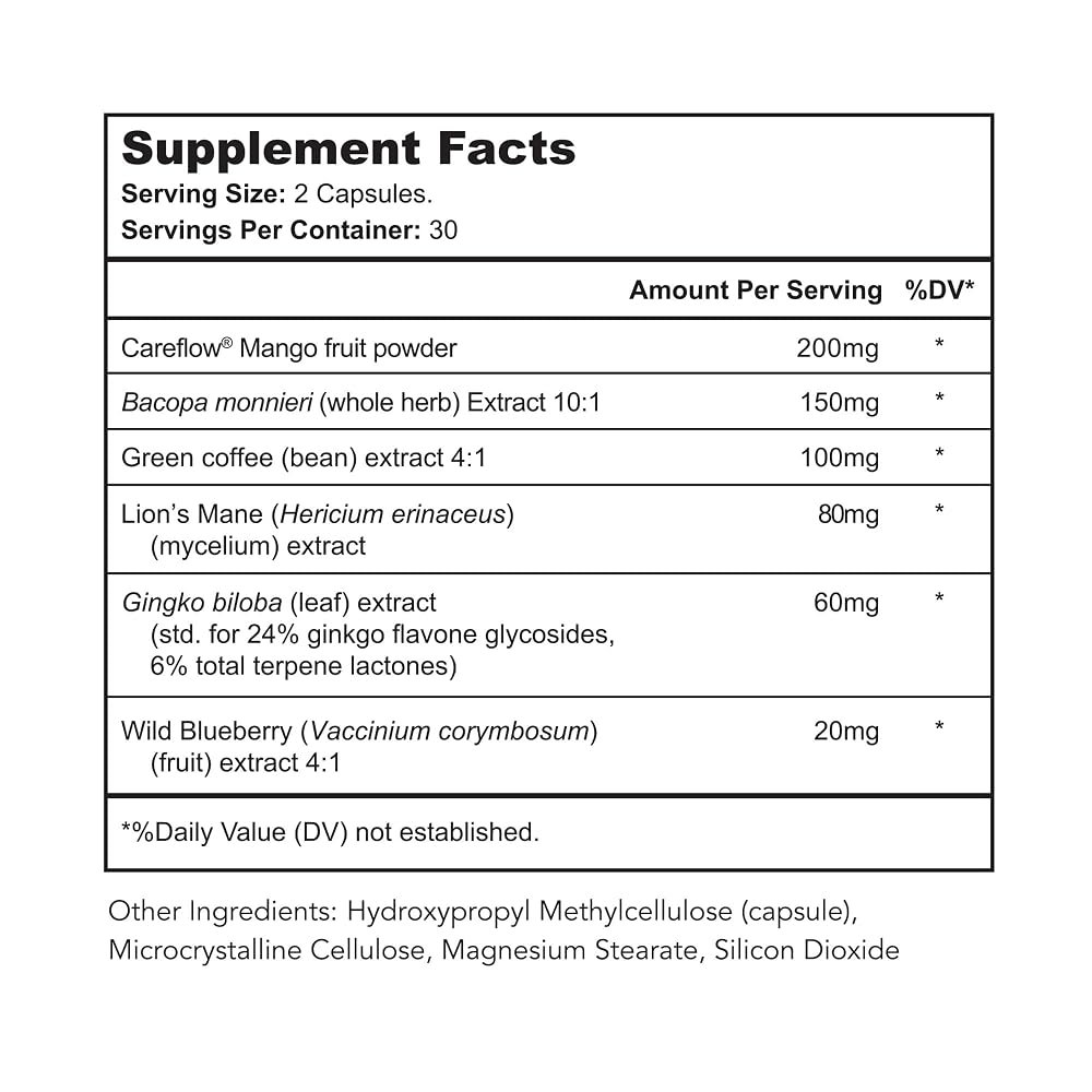 Bright Naturals Mind Renew - Brain Supplements for Memory and Focus