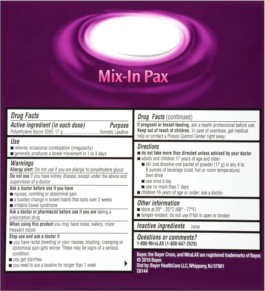 MiraLAX Single Dose Sachets - 10 Count (Pack of 2) - image 6