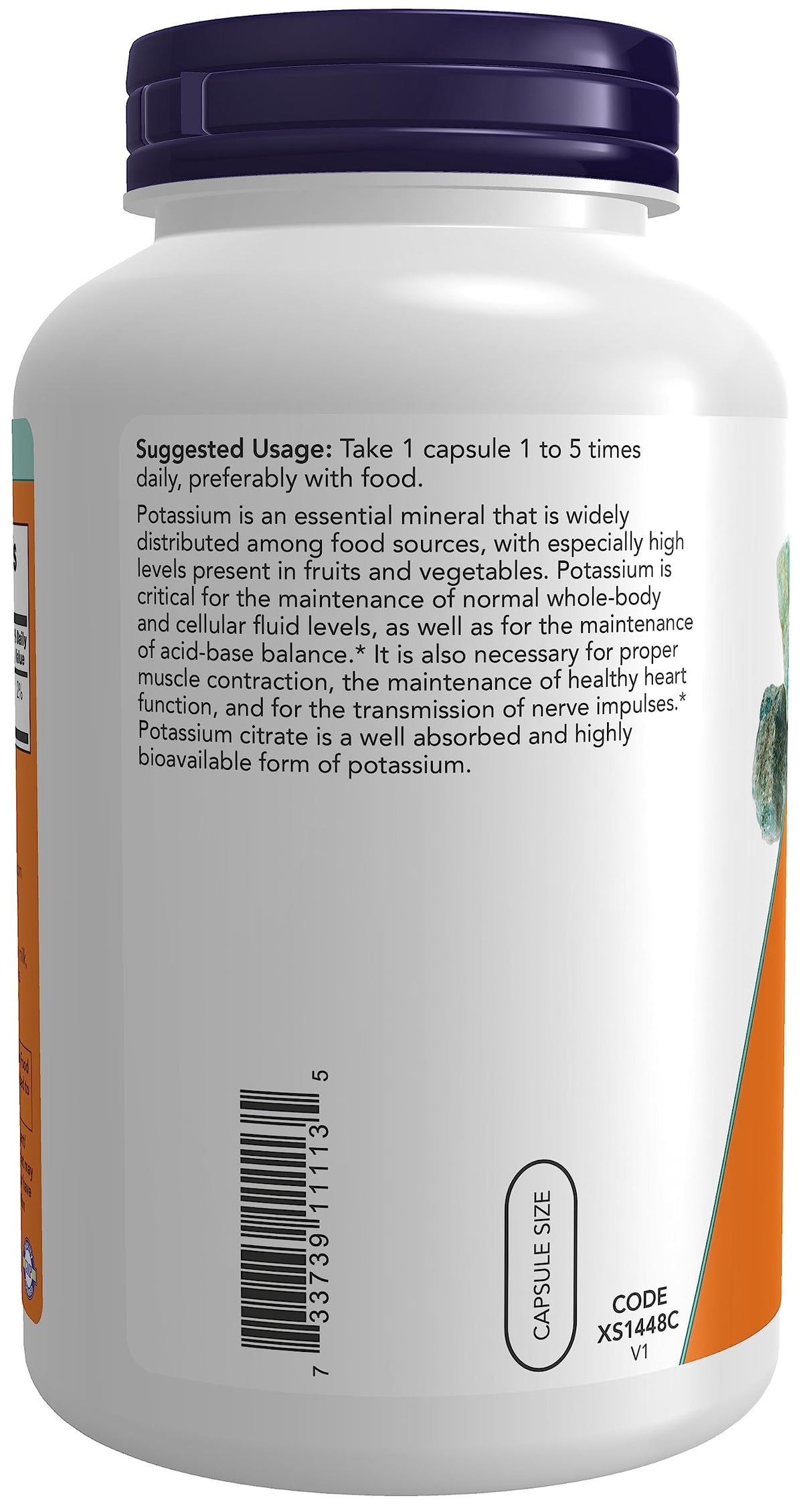 Now Foods Potassium Citrate 99 mg Electrolyte Balance - 360 Capsules - image 3