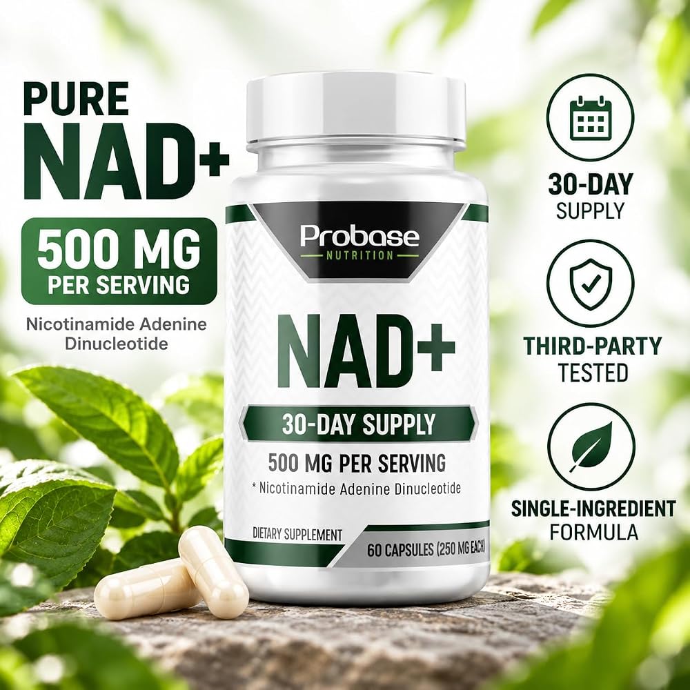 Probase Nutrition NAD Supplement 500mg - 60 Capsules - image 6