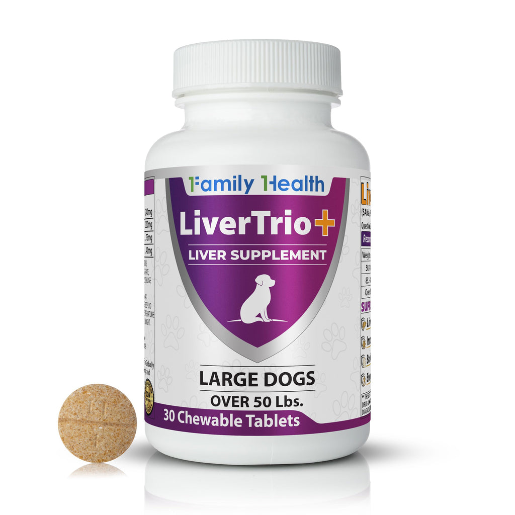 LiverTrio+ Comprehensive Liver Support for Large Dogs - 30 Tablets