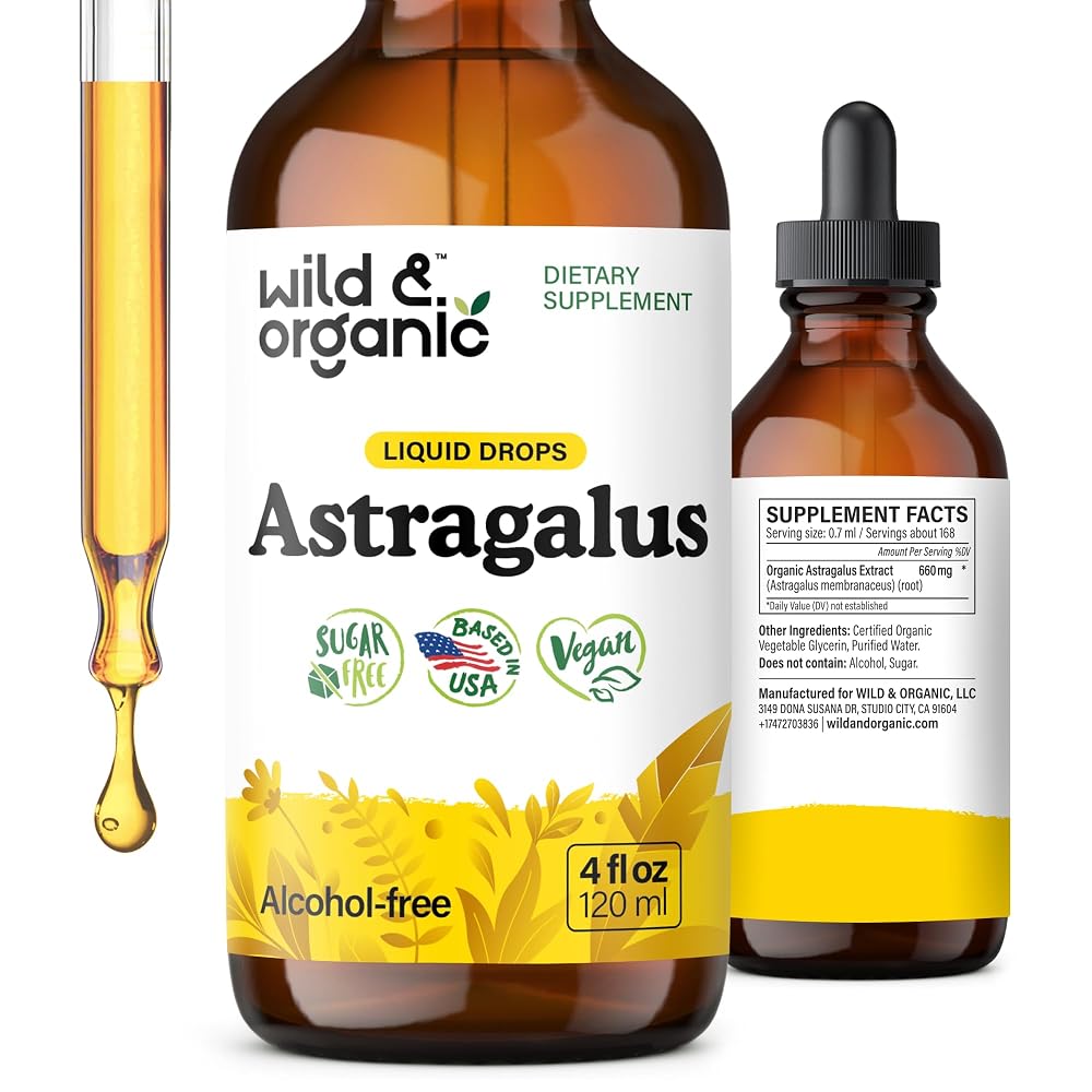 Wild & Organic Astragalus Root Tincture - Organic Astragalus Root