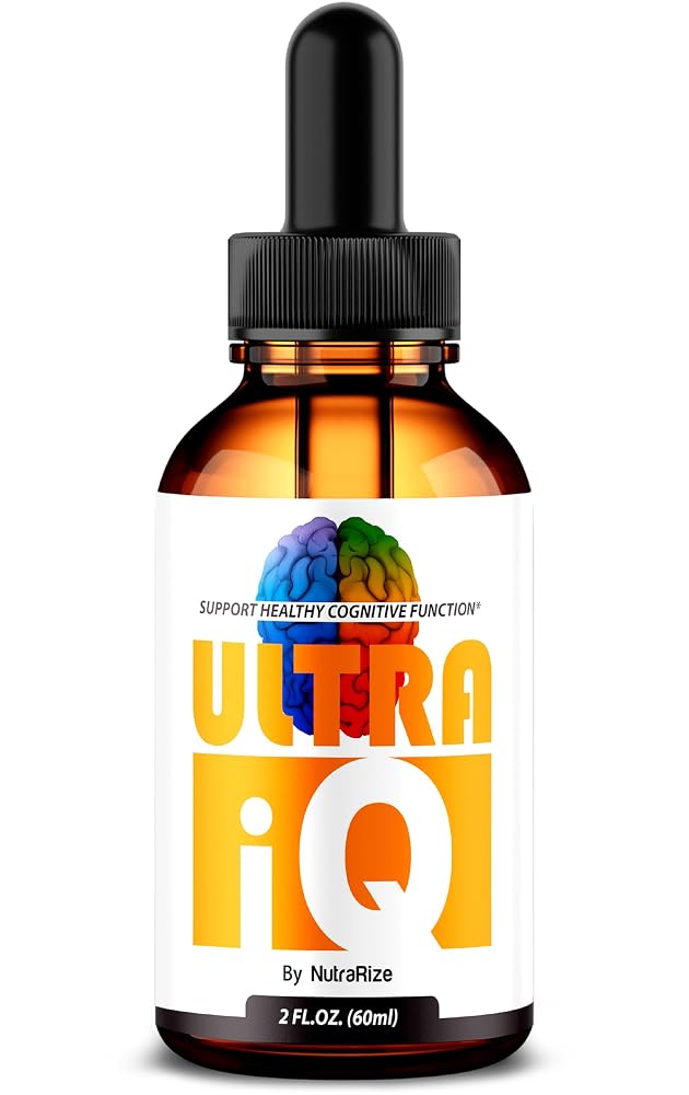 NutraRize Ultra IQ Drops Liquid Formula for Memory & Focus - 2 Fl Oz