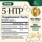 Nature's Nutrition 5HTP 200mg per Serving Capsules - 5 HTP Supplement