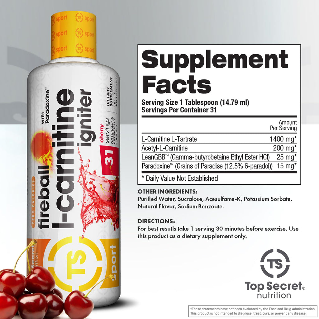Top Secret Nutrition Fireball L-Carnitine Liquid
