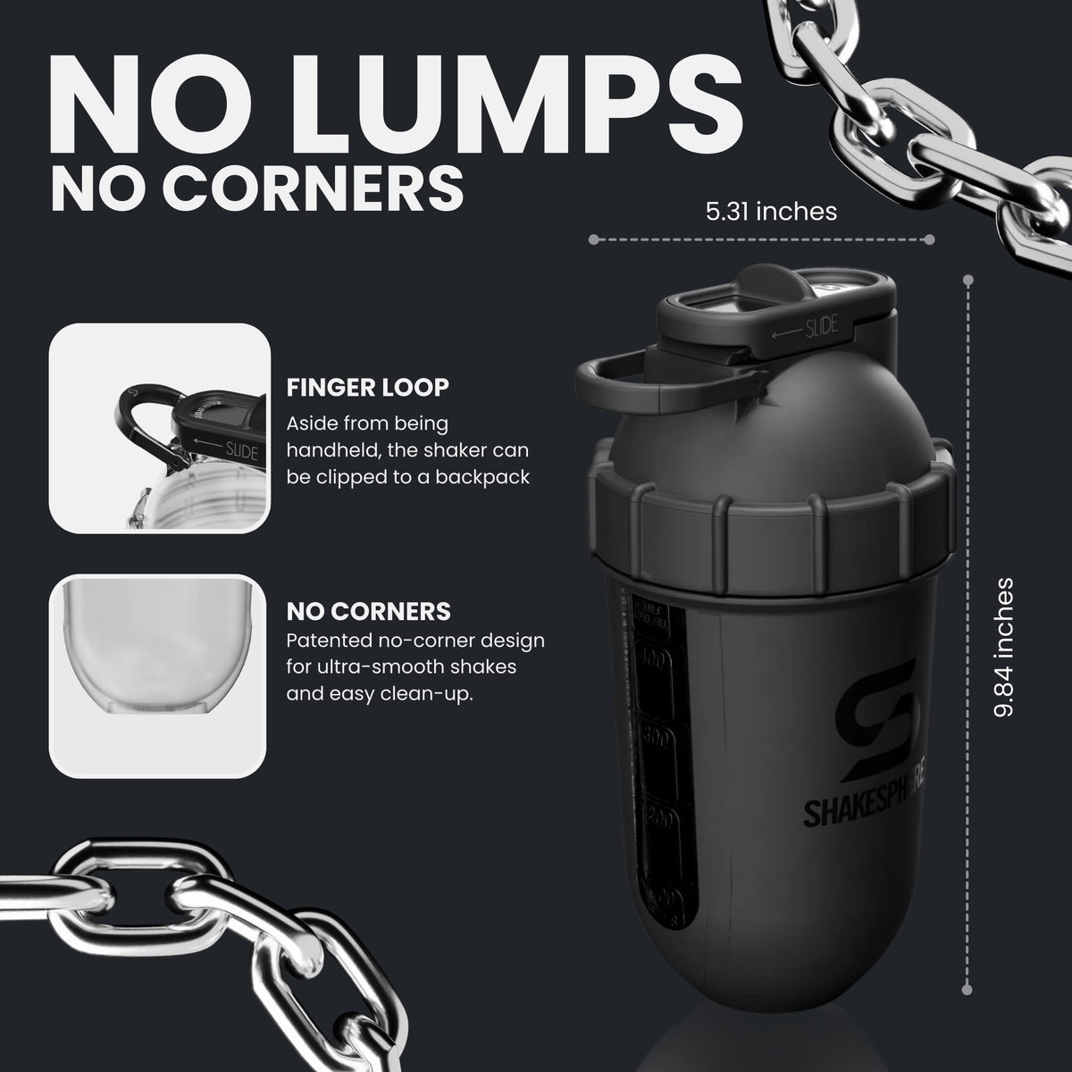 SHAKESPHERE Tumbler View 24oz Shaker