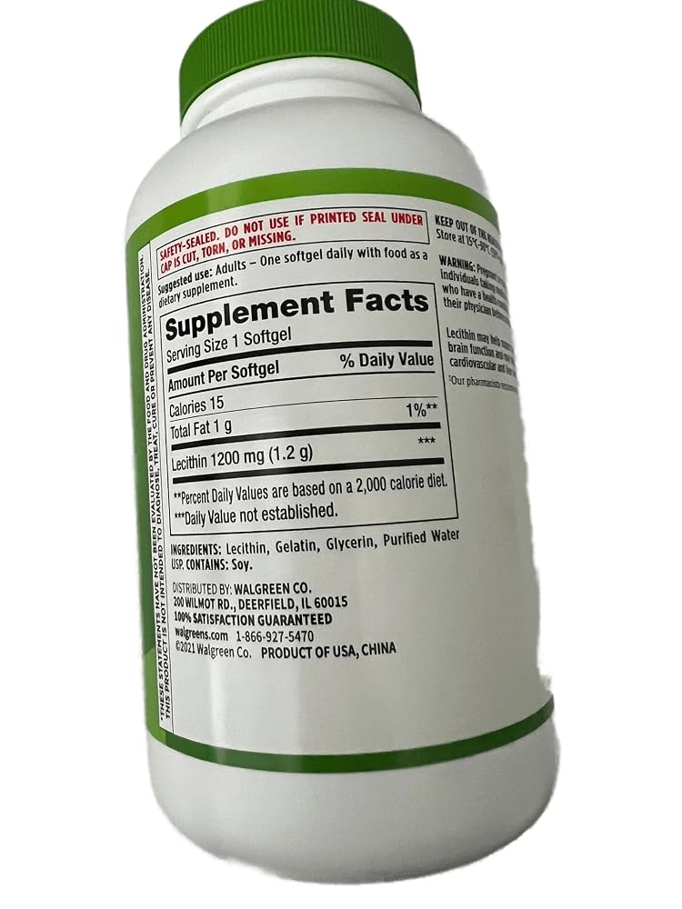 Walgreens Lecithin 1200mg Softgels - 200 Count - image 2