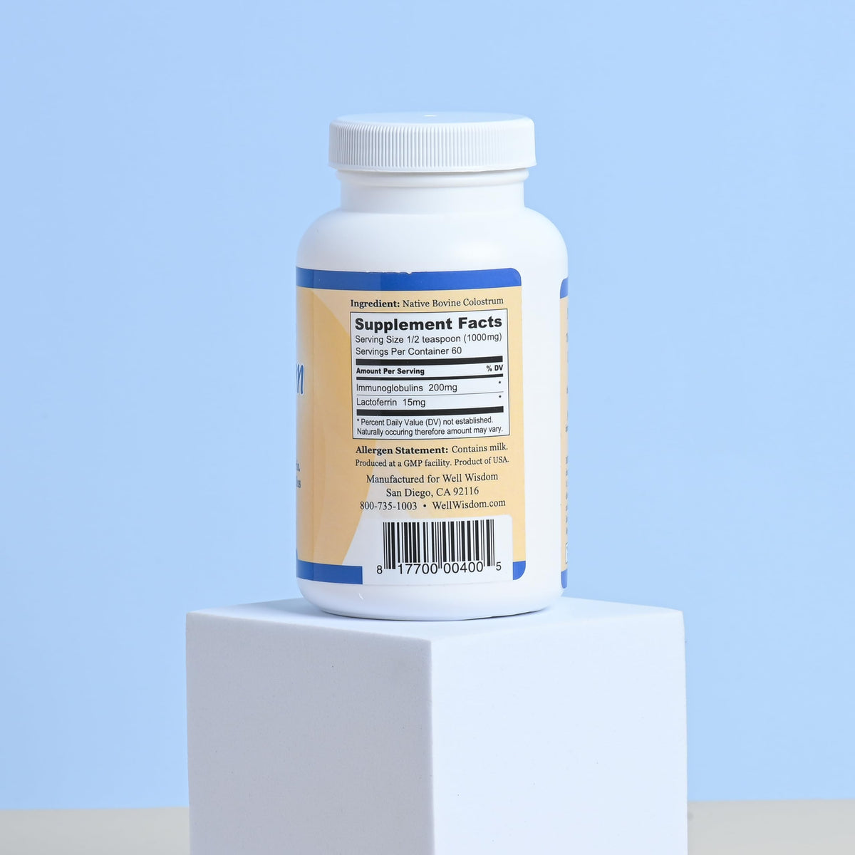 Well Wisdom Proteins Bioactive Colostrum Powder Grass-Fed - 60g - image 8