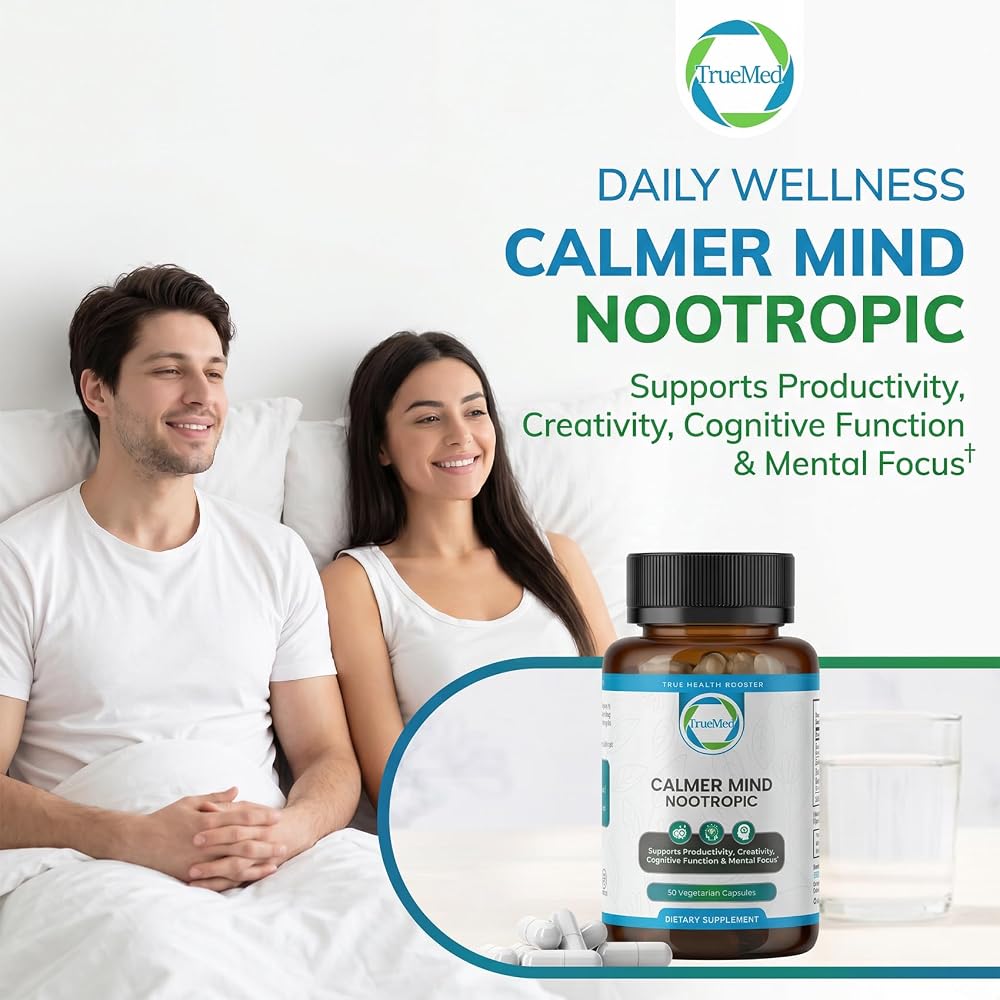 TRUEMED Calmer Mind Nootropic for Sleep & Relaxation - 60 Capsules - image 7