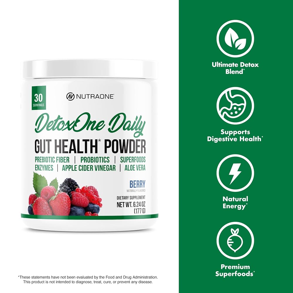 NutraOne DetoxOne Daily Gut Health Powder - image 4