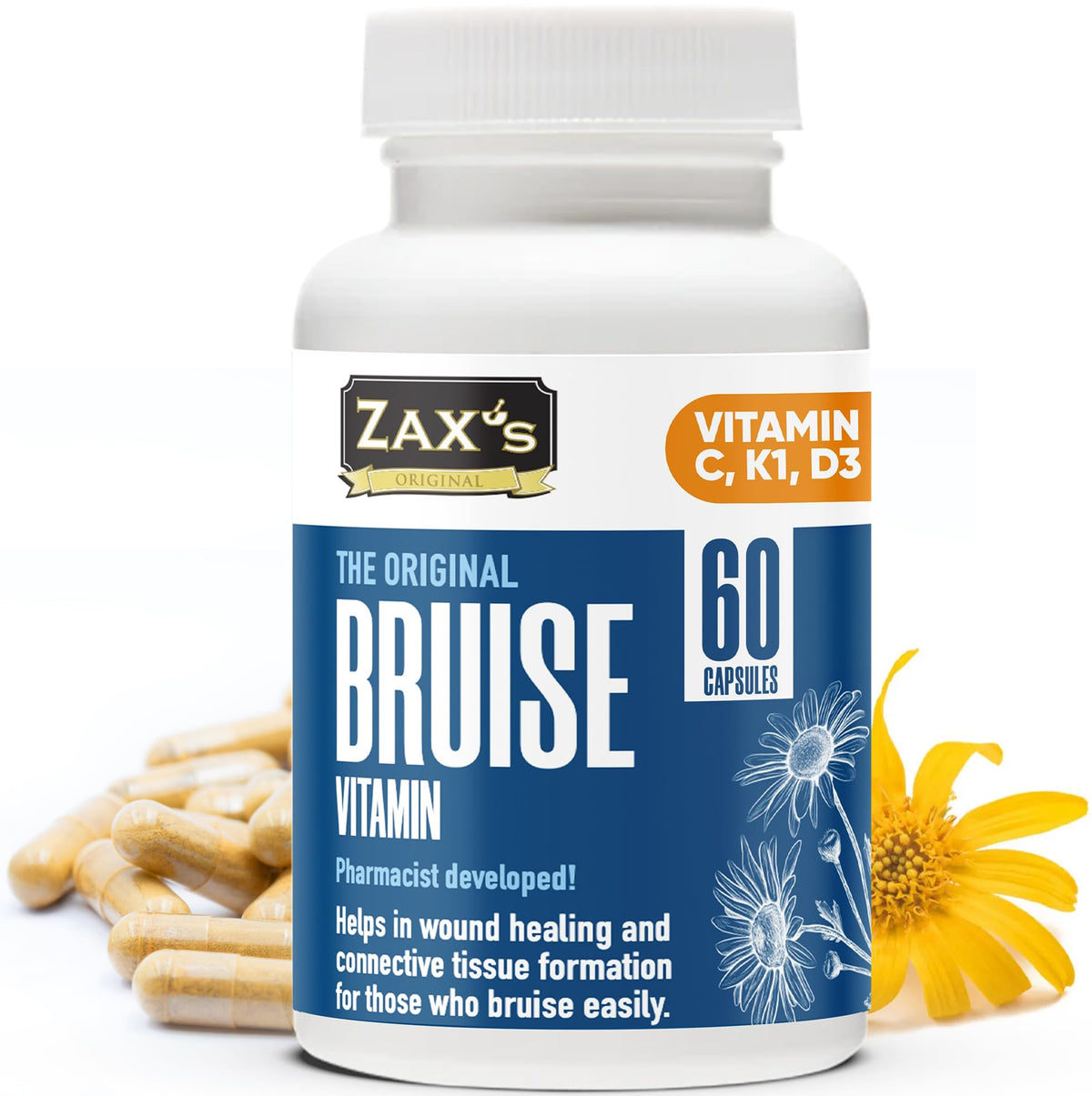 ZAX'S ORIGINAL Bruise Vitamin Supplement - 60 Capsules