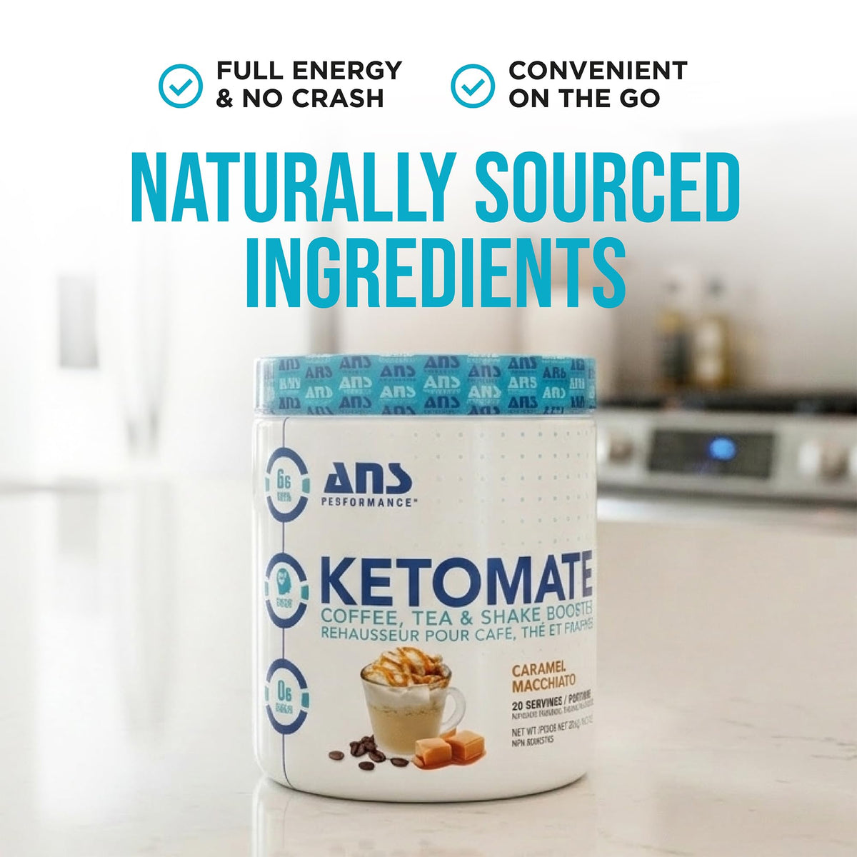 ANS Performance Ketomate Sugar Free Coffee Creamer with MCT Oil