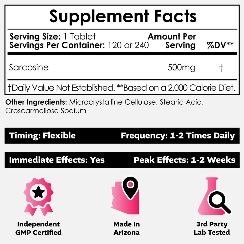 Nootropics Depot Sarcosine Tablets