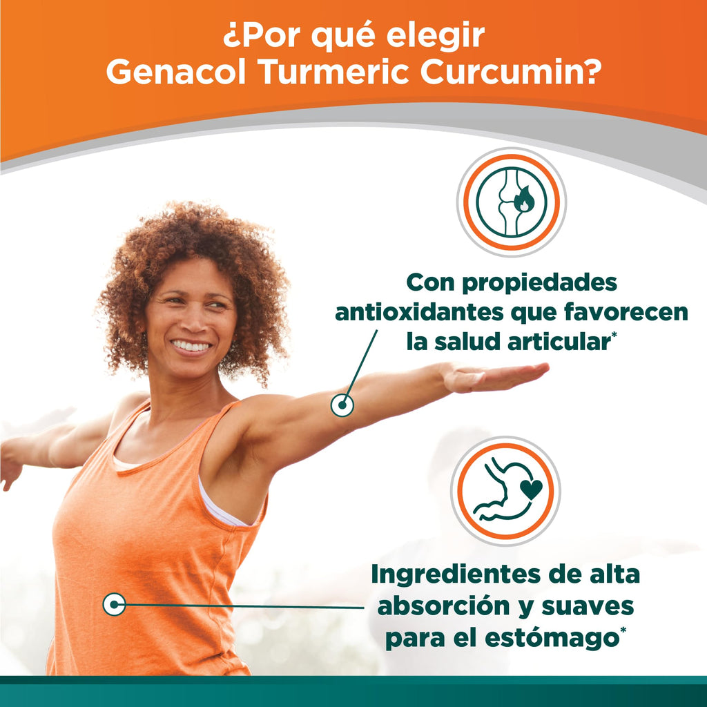 Genacol Turmeric Curcumin Joint Supplement with Collagen - 90 Capsules - image 5