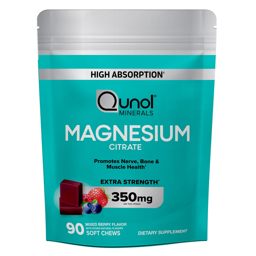 Qunol Magnesium Citrate 350mg Soft Chews - 90 Count - image 4