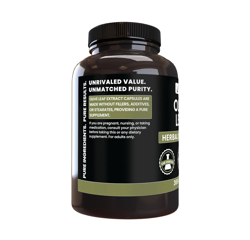 Pure Original Ingredients Olive Leaf (365 Capsules) No Magnesium Or