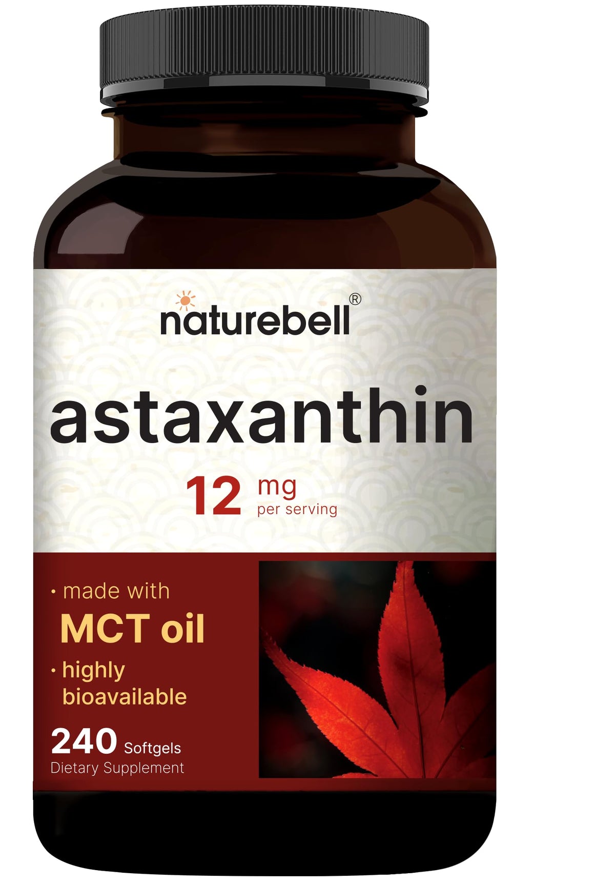 NatureBell Maximum Strength Astaxanthin 12mg - 240 Softgels
