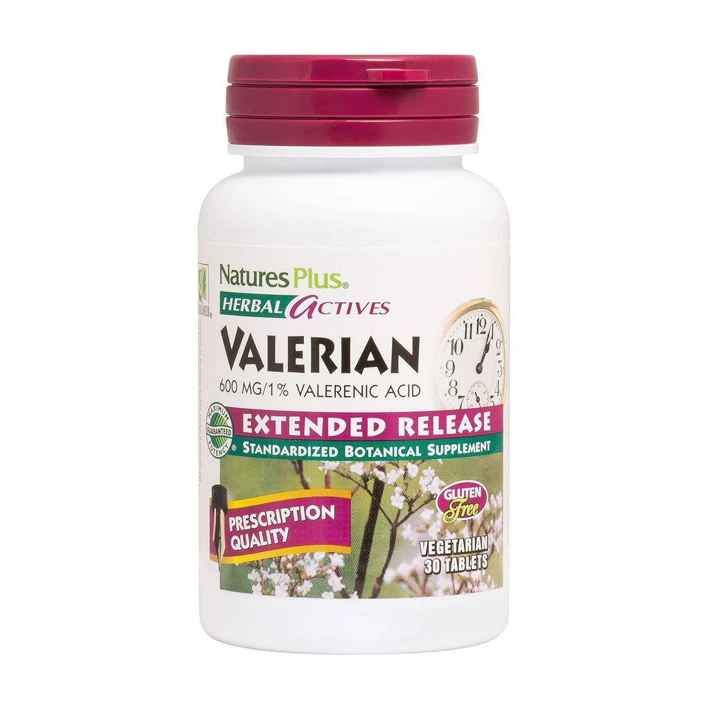NaturesPlus Herbal Actives Valerian 600mg Extended Release - 30 Tablets
