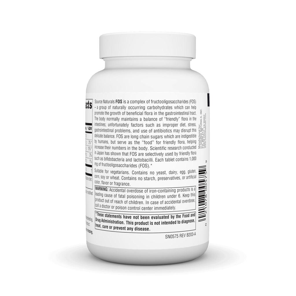 Source Naturals FOS Fructooligosaccharides 1000mg