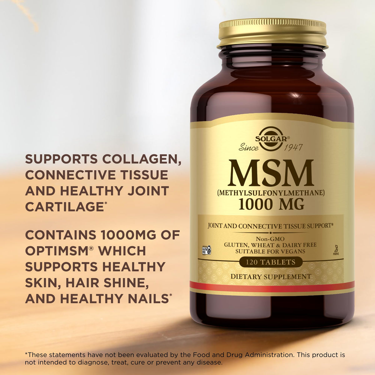 Solgar MSM 1000mg - 120 Tablets - image 5