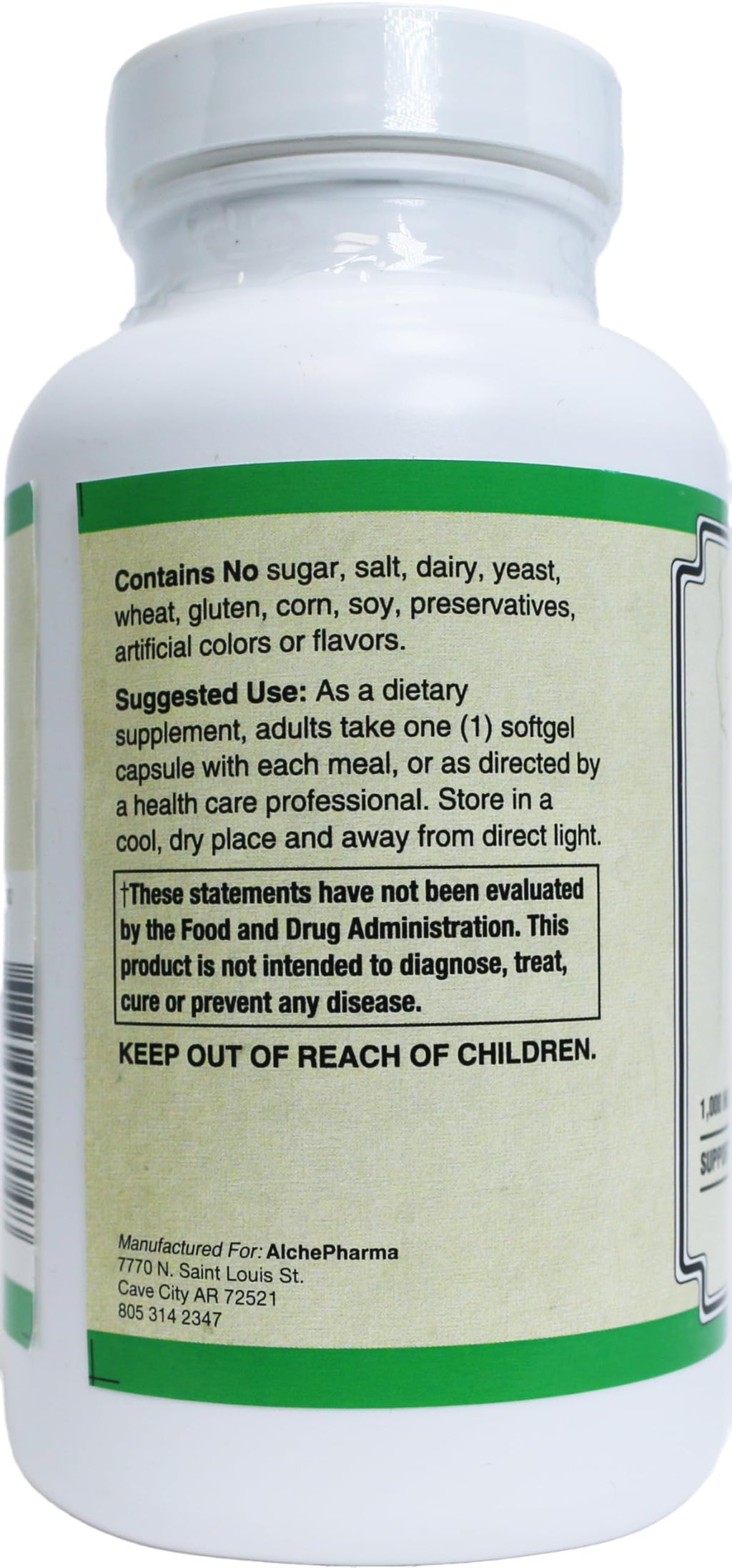 AlchePharma CLA 1,250mg Softgels - 90 Count - image 4