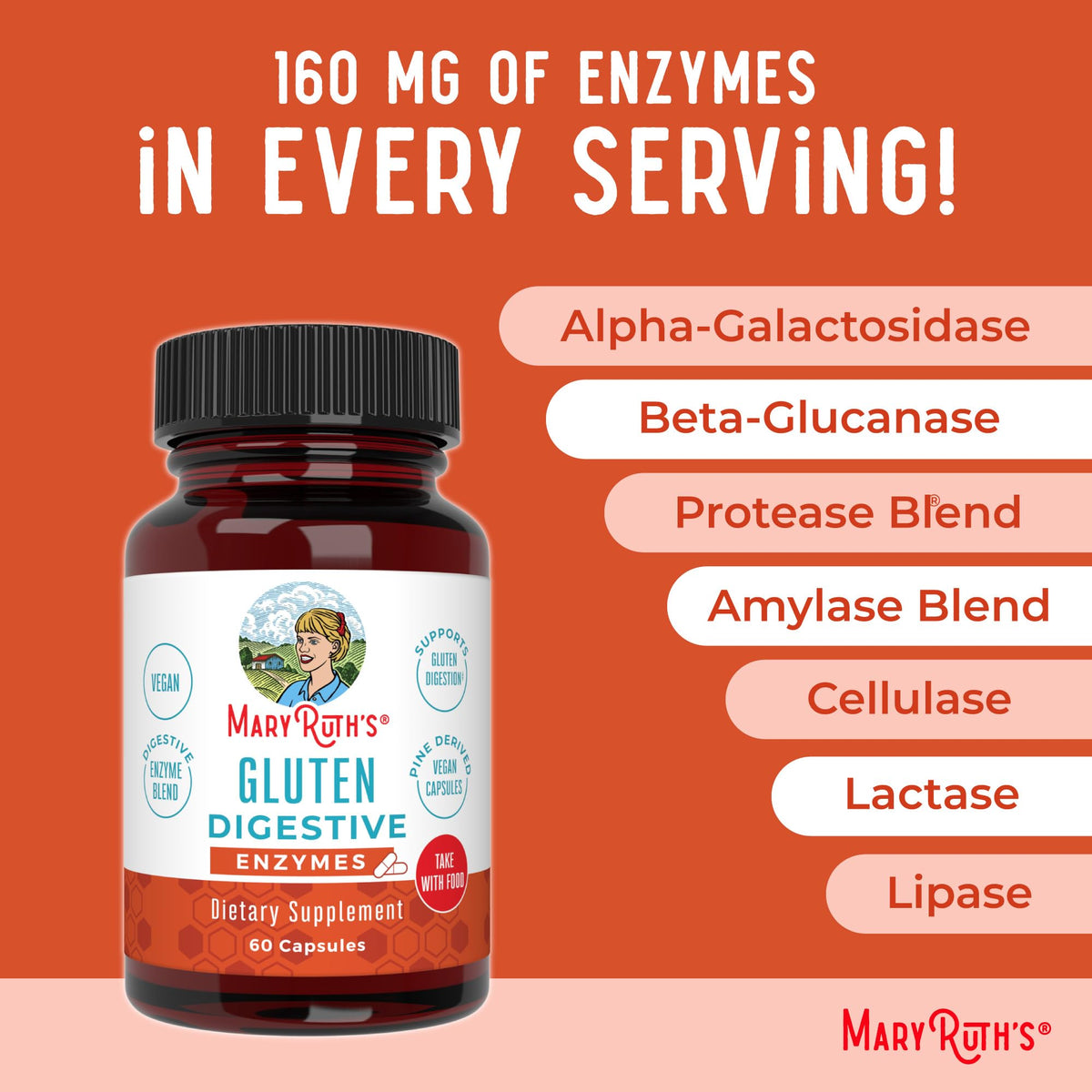 MARYRUTH'S Gluten Digestive Enzymes - 60 Capsules - image 7