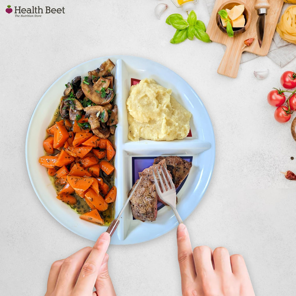 Health Beet 10" Diabetic Portion Control Plate - 1 Pack - image 8