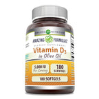 Amazing Nutrition Vitamin D3 5000 IU - 180 Softgels