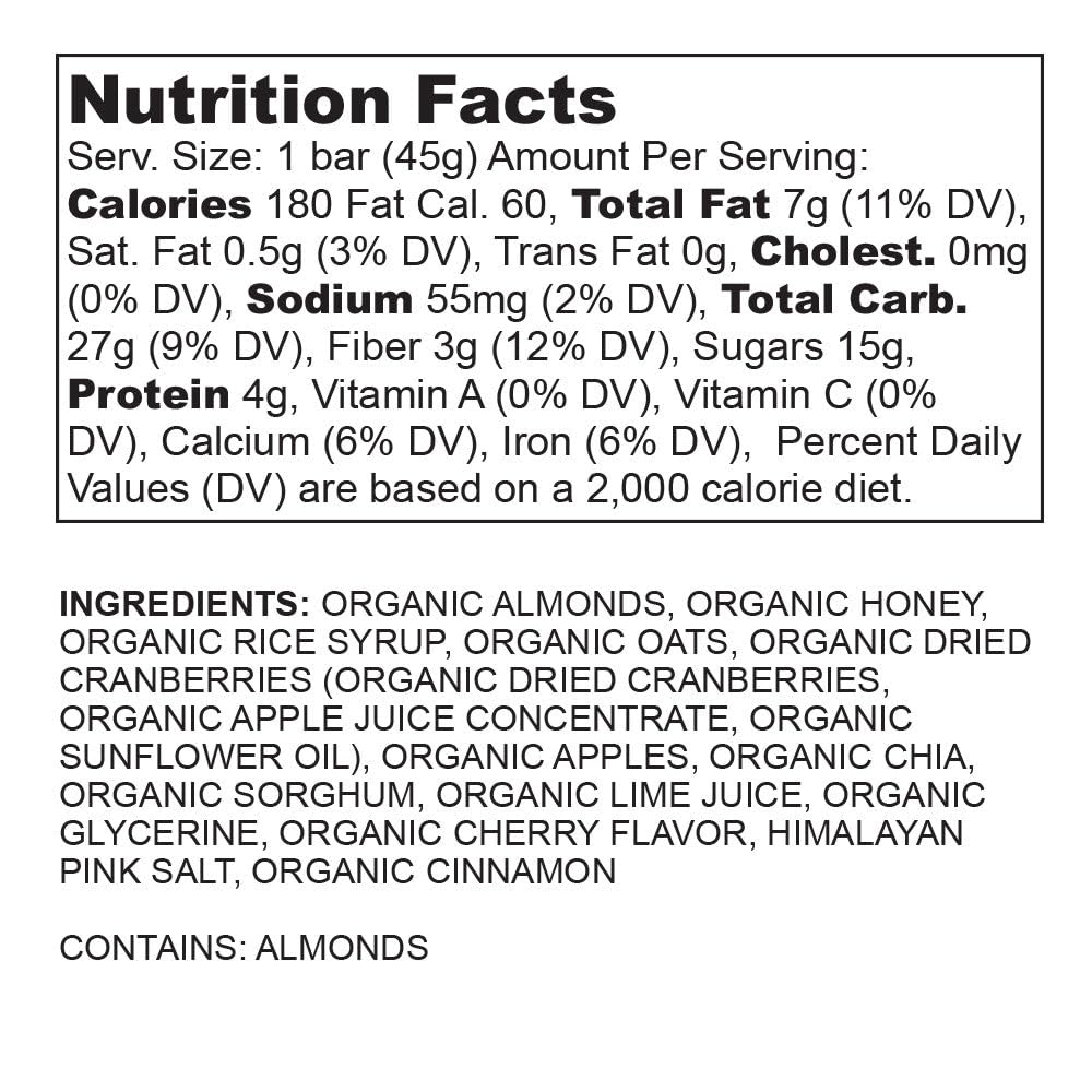 BASE Performance Cranberry Lime Energy Bars - 12 Count - image 3